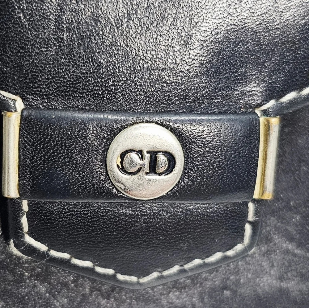 Christian Dior Leather Card Case Black Card Holder